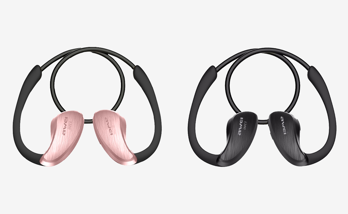 Růžová nebo černá bezdrátová Bluetooth sluchátka Awei A885BL